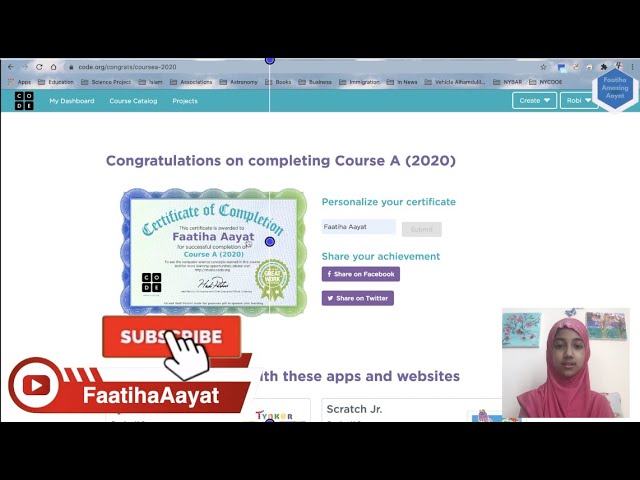 Episode – 11 :  Coding With Faatiha সিরিজে আজকের এপিসোডে Course A কমপ্লিট করার সার্টিফিকেট পাবেন।